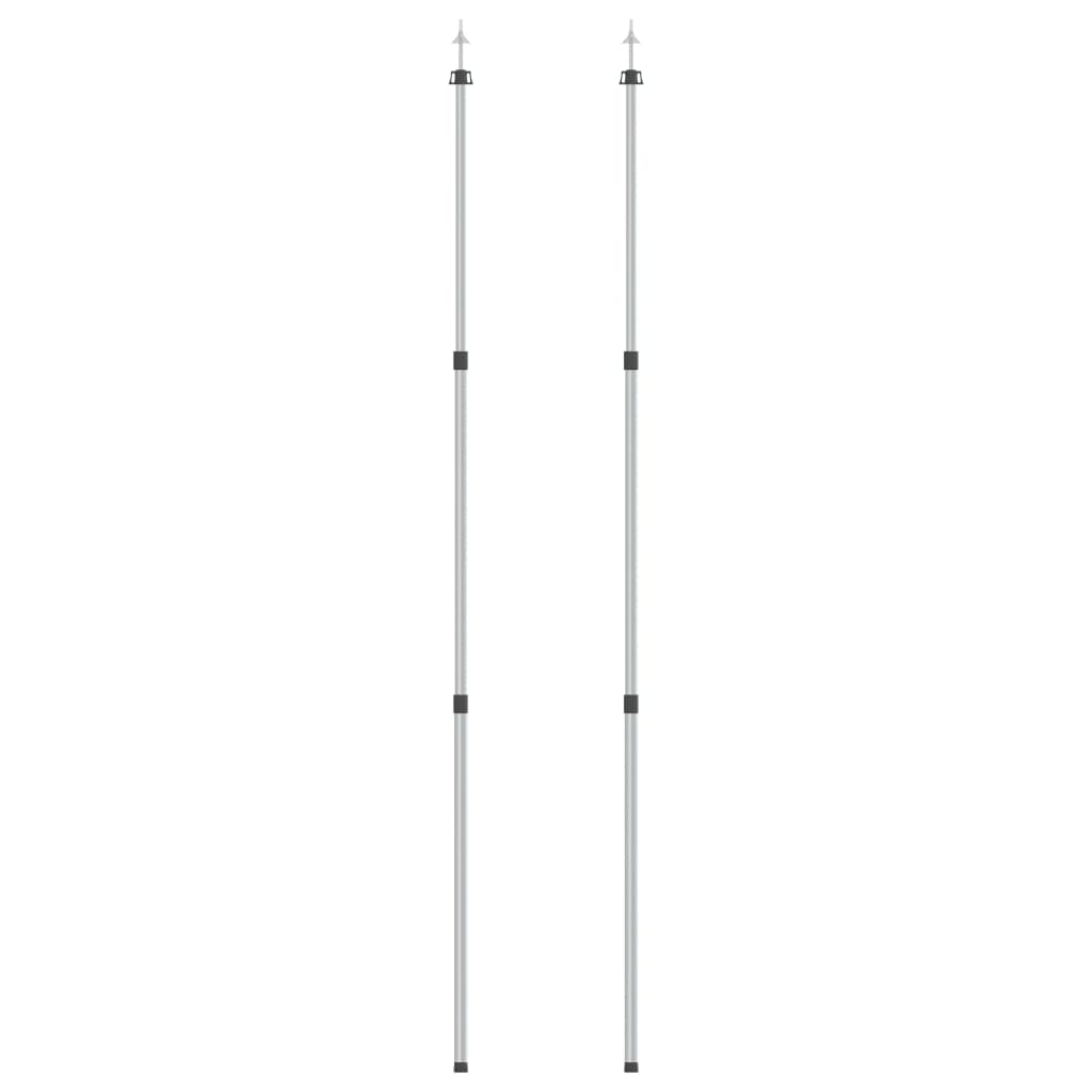 Mâts de bâche télescopiques 102-260 cm 2 pcs Aluminium