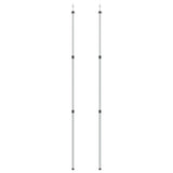 Mâts de bâche télescopiques 102-260 cm 2 pcs Aluminium