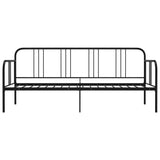 Sofa bed frame without mattress black metal 90x200 cm