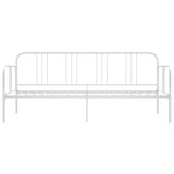 Sofa bed frame without mattress white metal 90x200 cm