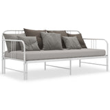 Extendable sofa bed frame without mattress white 90x200 cm