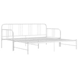 Extendable sofa bed frame without mattress white 90x200 cm