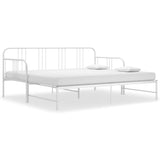 Extendable sofa bed frame without mattress white 90x200 cm