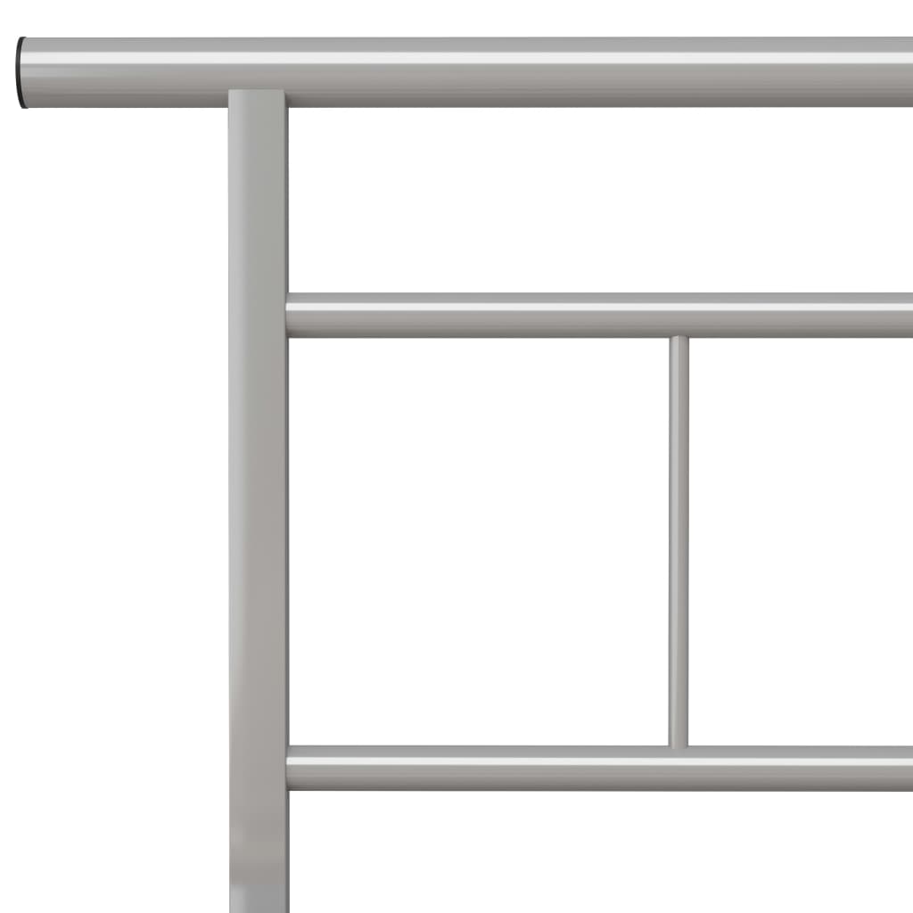 Bed frame without mattress gray metal 180x200 cm