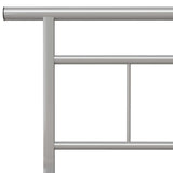 Bed frame without mattress gray metal 180x200 cm