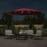 Cantilever Garden Umbrella with LED Lights Steel Pole