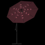 Cantilever Garden Umbrella with LED Lights Steel Pole