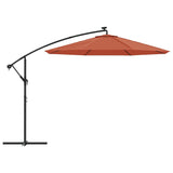 Cantilever Garden Umbrella with LED Lights Steel Pole