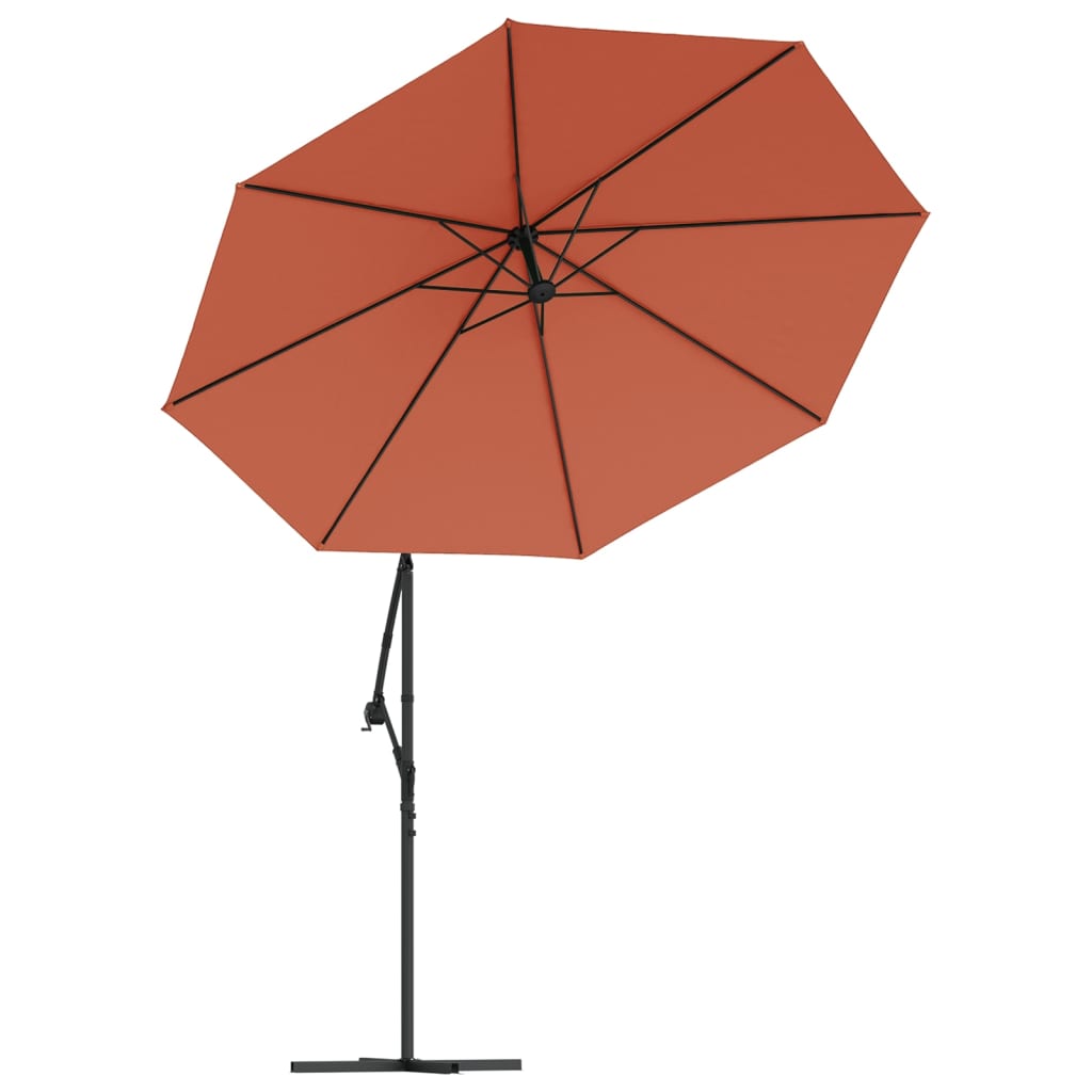 Cantilever Garden Umbrella with LED Lights Steel Pole