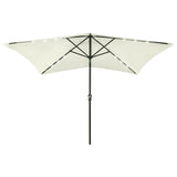 Garden parasol with LED and sand steel pole 2x3 m