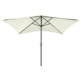 Garden parasol with LED and sand steel pole 2x3 m