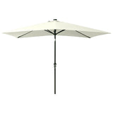 Garden parasol with LED and sand steel pole 2x3 m