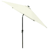 Garden parasol with LED and sand steel pole 2x3 m