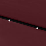 Garden parasol with LED and burgundy red steel pole 2x3 m