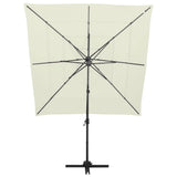 4 Tier Garden Parasol with Sand Aluminum Pole