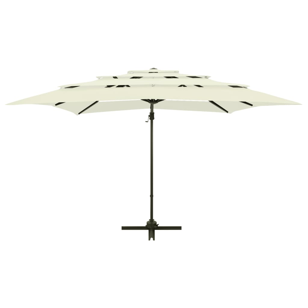 4 Tier Garden Parasol with Sand Aluminum Pole