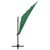 4 Tier Garden Umbrella with Green Aluminum Pole