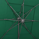 4 Tier Garden Umbrella with Green Aluminum Pole