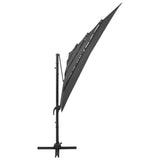 4-tier garden parasol with anthracite aluminium pole