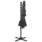 4-tier garden parasol with anthracite aluminium pole