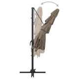 4-tier garden umbrella with taupe aluminum pole