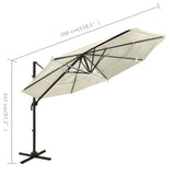 4 Tier Garden Parasol with Sand Aluminum Pole