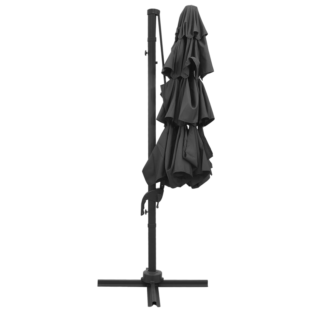 4-tier garden parasol with anthracite aluminium pole