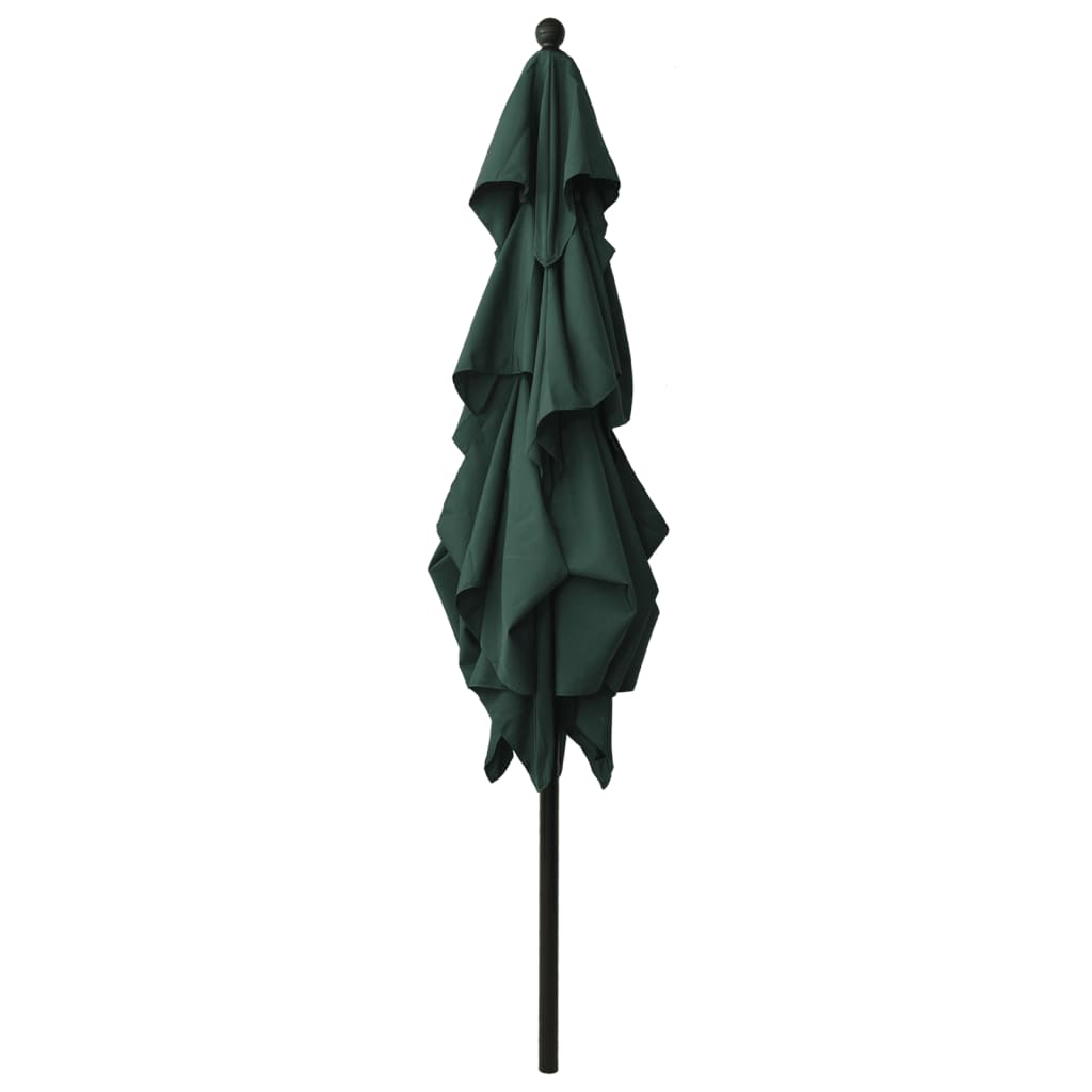 3 Tier Garden Parasol with Green Aluminum Pole