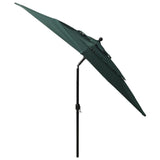 3 Tier Garden Parasol with Green Aluminum Pole