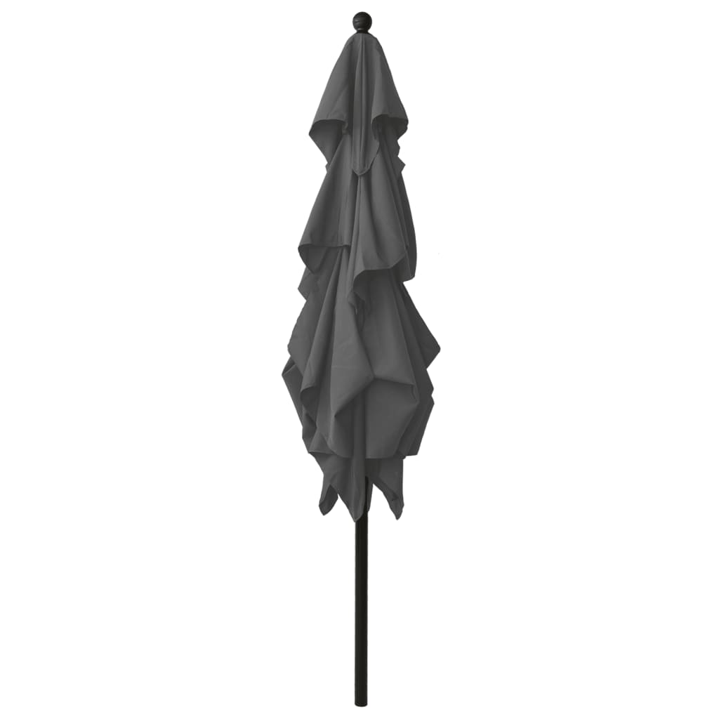 3-tier garden parasol with anthracite aluminium pole