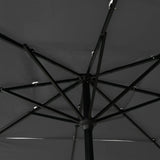 3-tier garden parasol with anthracite aluminium pole