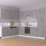 2 pcs Hanging Cabinets Concrete Grey Engineered Wood