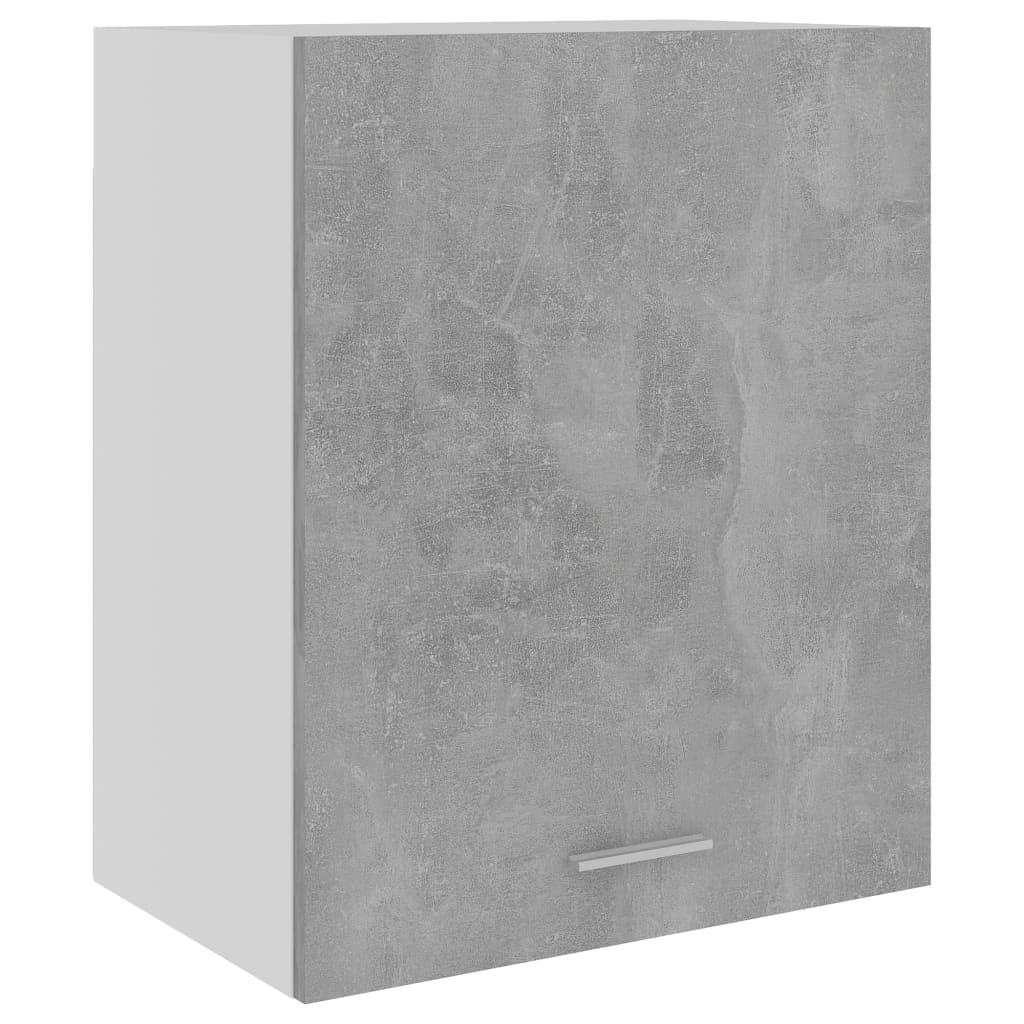 2 pcs Hanging Cabinets Concrete Grey Engineered Wood