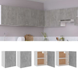 2 pcs Hanging Cabinets Concrete Grey Engineered Wood