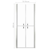 ESG transparent shower door 76x190 cm