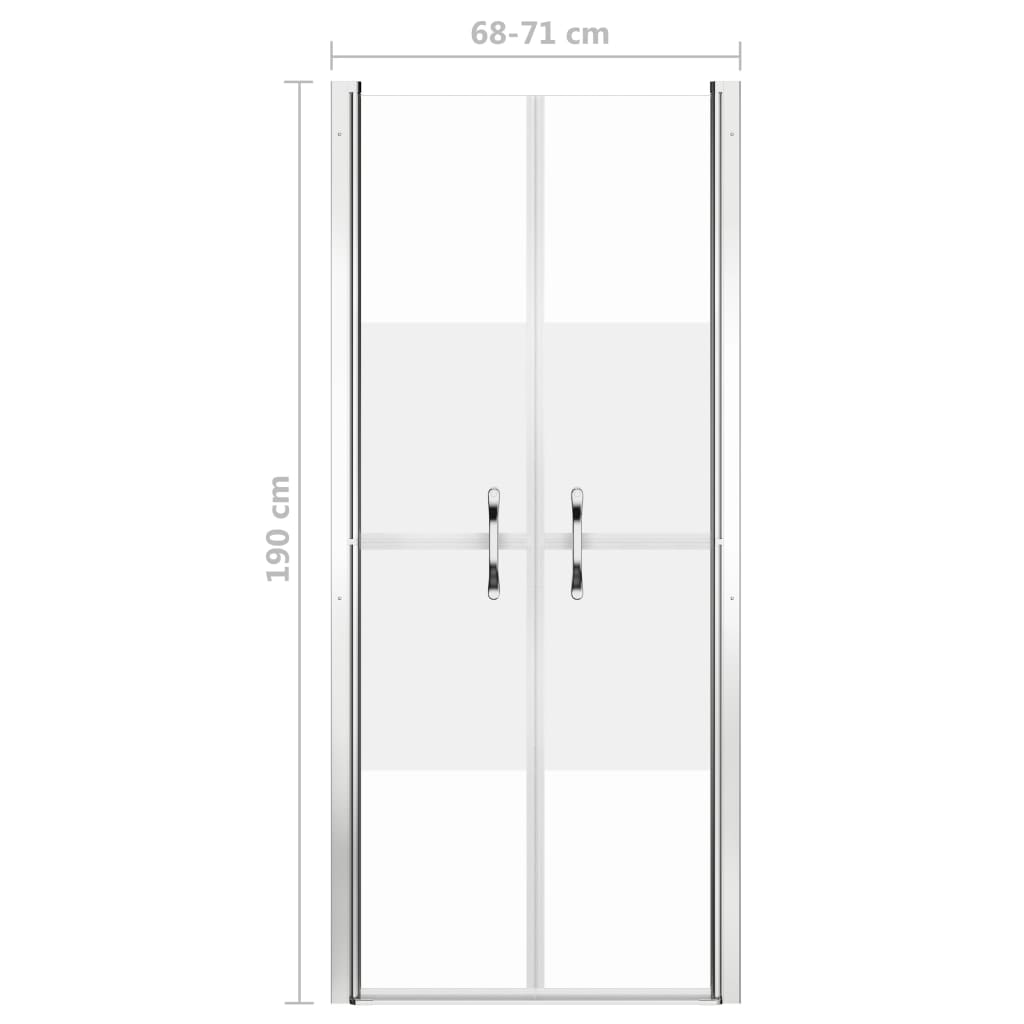 ESG halbmattierte Duschtür 71x190 cm