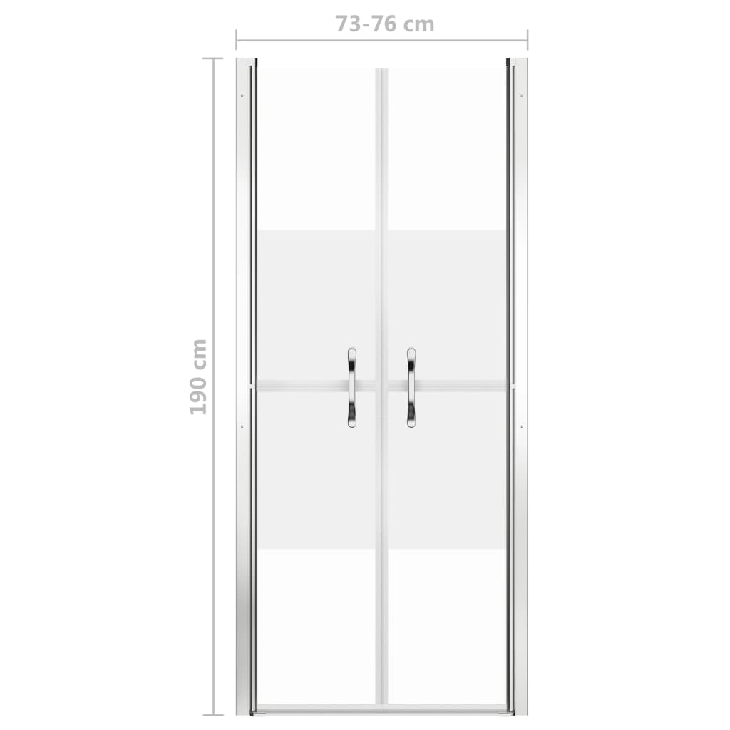 ESG halbmattierte Duschtür 76x190 cm