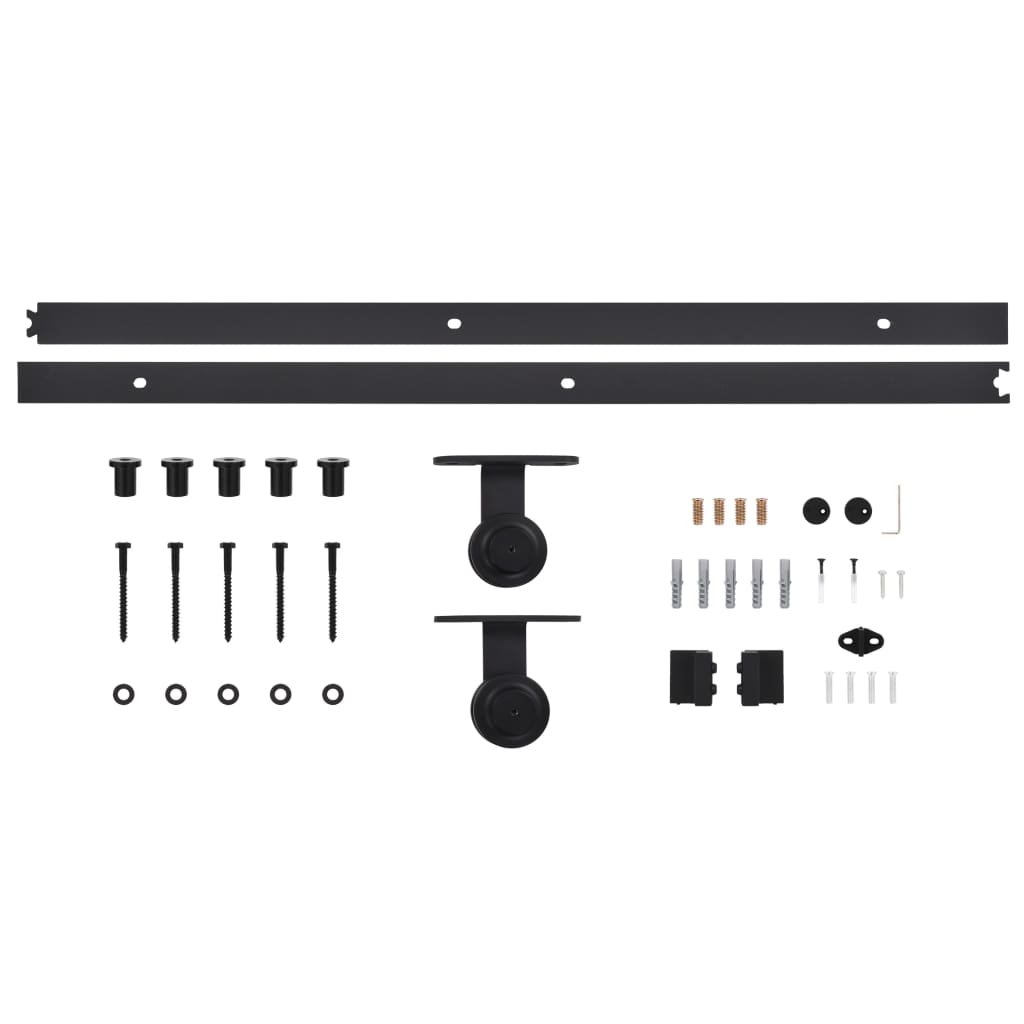 Porte coulissante avec kit de quincaillerie 90x210cm Pin massif