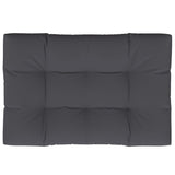 Coussin de palette anthracite 120x80x12 cm tissu