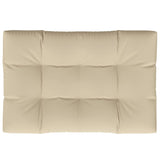 Coussin de palette beige 120x80x12 cm tissu