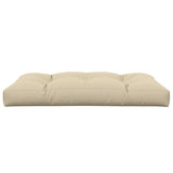 Coussin de palette beige 120x80x12 cm tissu