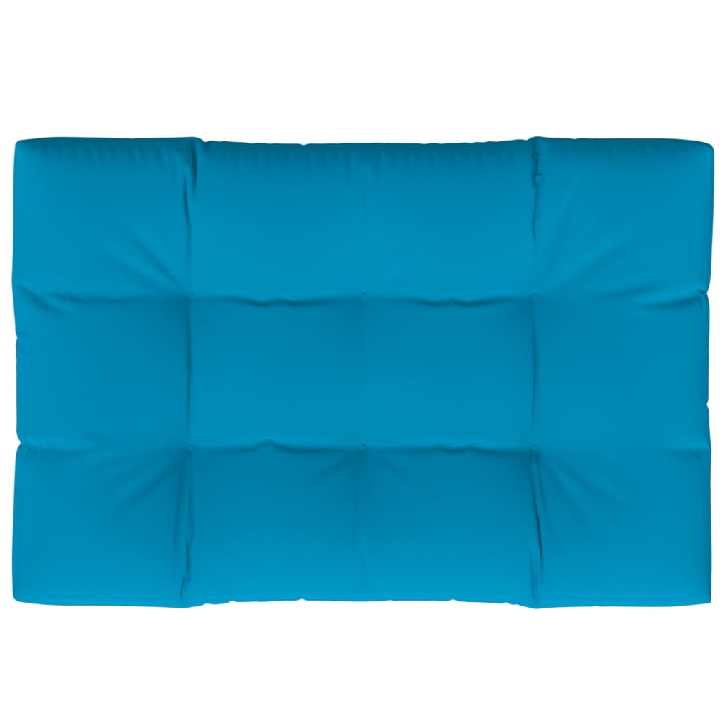 Coussin de palette bleu 120x80x12 cm tissu