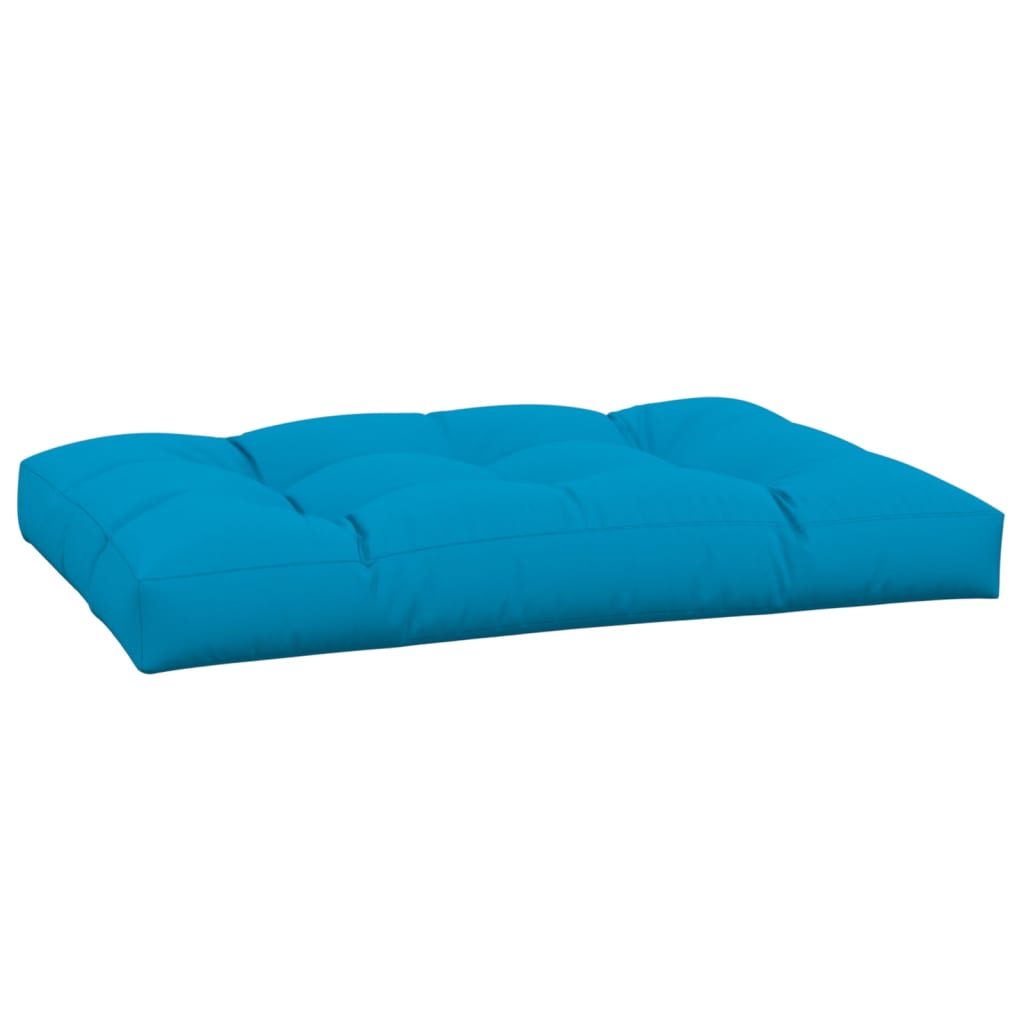 Coussin de palette bleu 120x80x12 cm tissu