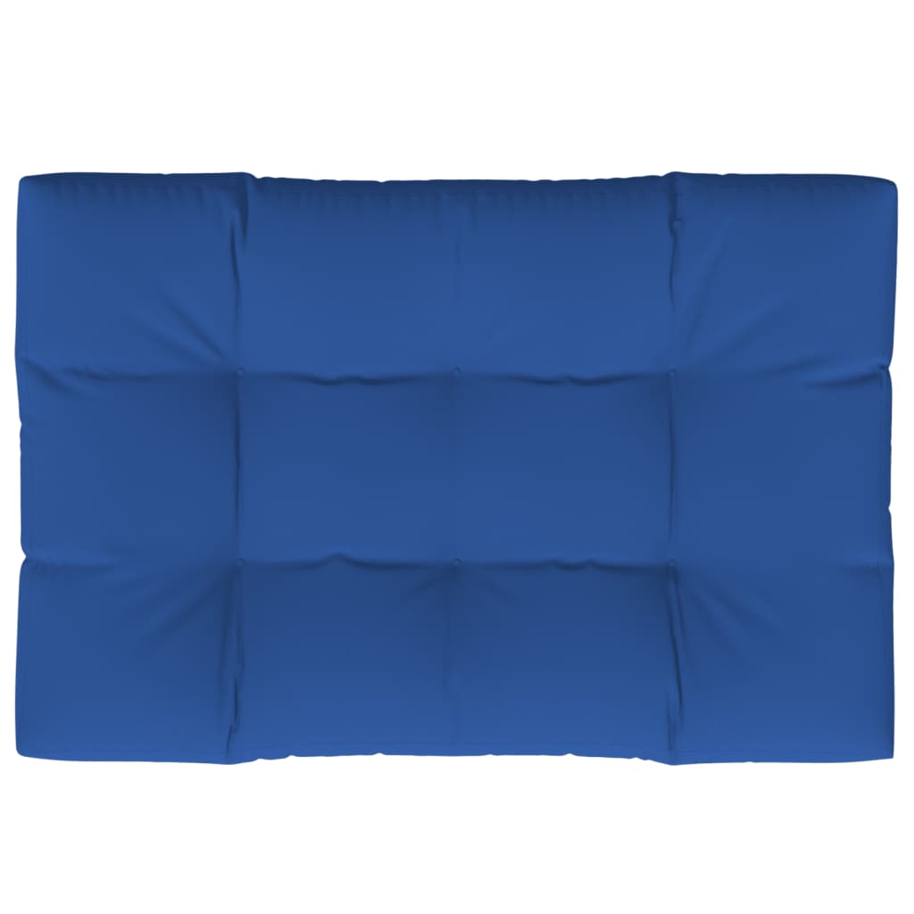 Coussin de palette bleu royal 120x80x12 cm tissu