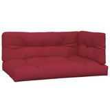 Coussins de palette lot de 3 rouge bordeaux tissu