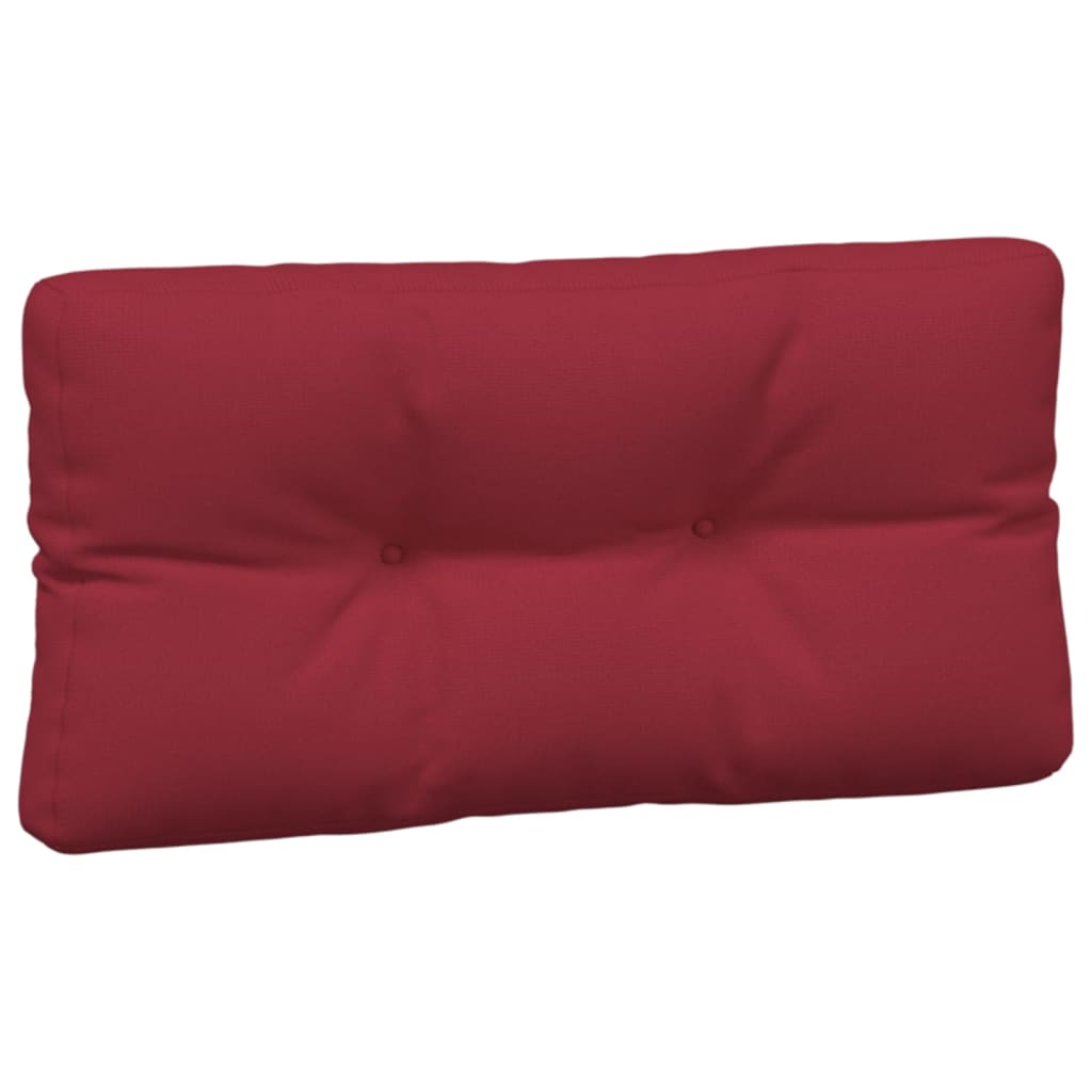 Coussins de palette lot de 3 rouge bordeaux tissu