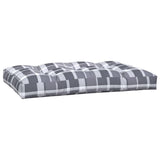 Coussins de palette lot de 3 motif à carreaux gris tissu