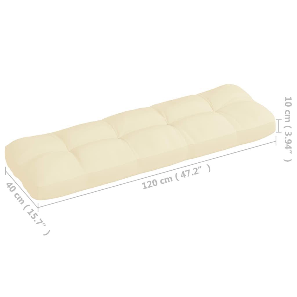 Coussins de canapé palette lot de 7 Crème