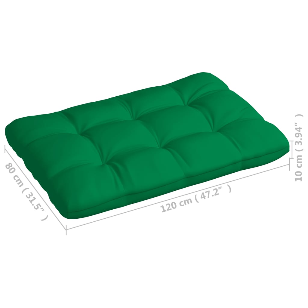 Coussins de canapé palette lot de 7 Vert