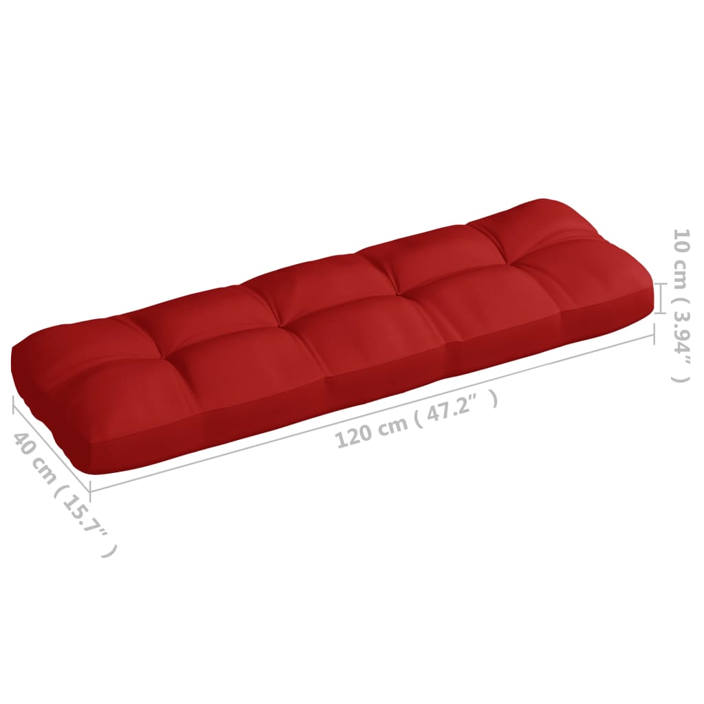 Coussins de canapé palette lot de 7 Rouge